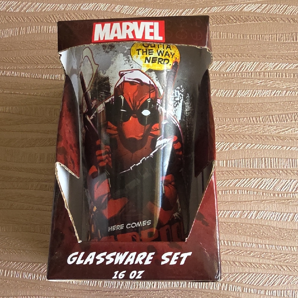 Marvel Red and Black Glassware